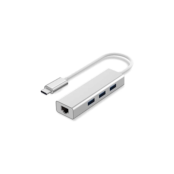 USB Type C to LAN with 3 USB 3.0 Ports