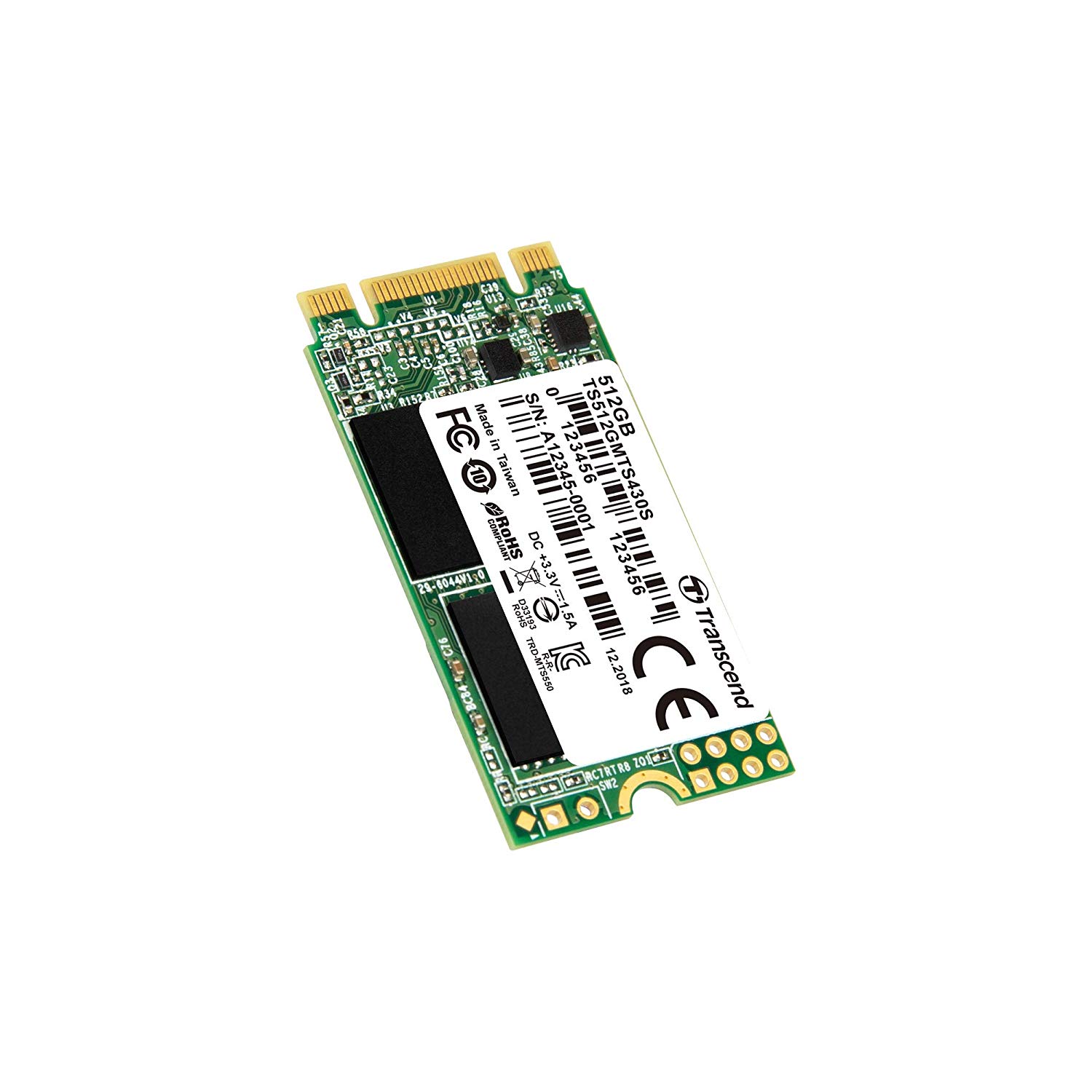 Transcend 512GB SATA III 6GB MTS430S 42 mm M.2 SSD 430S view 3